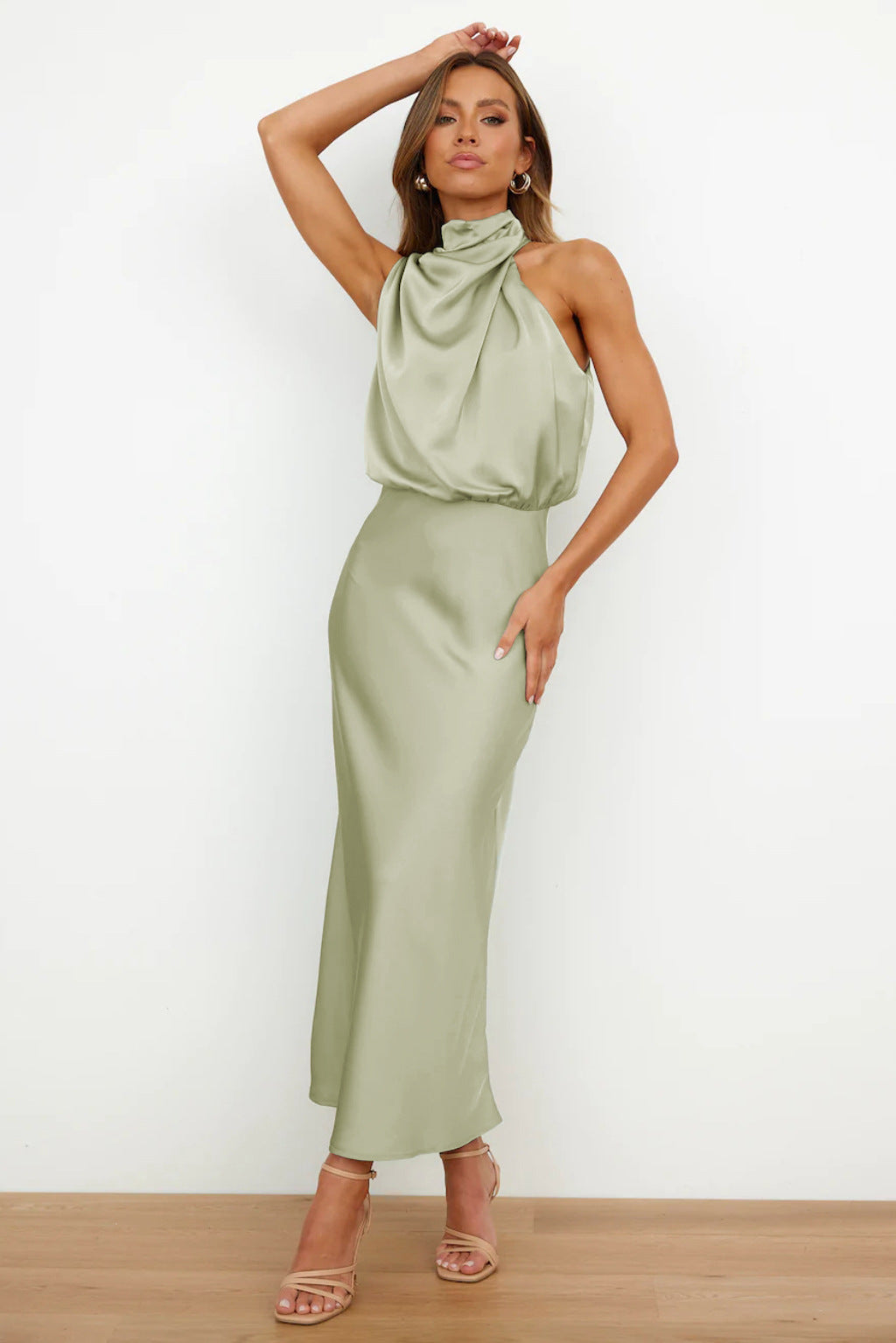 Lydia | Lang Halterneck Kjole