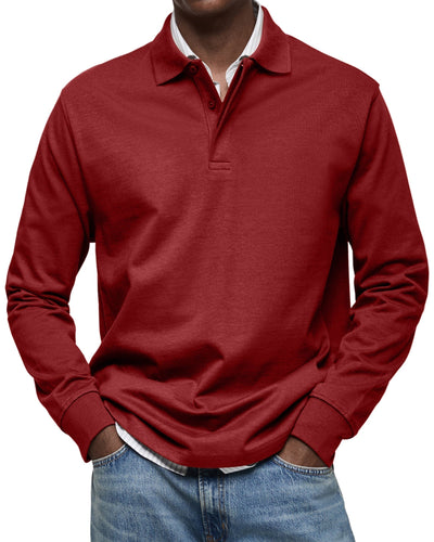 Torsten™ | Casual Poloshirt med Lange Ærmer