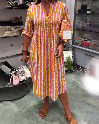 Kjole Med Bølgemønster