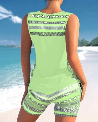 Sylvia - Tankini med geometrisk print