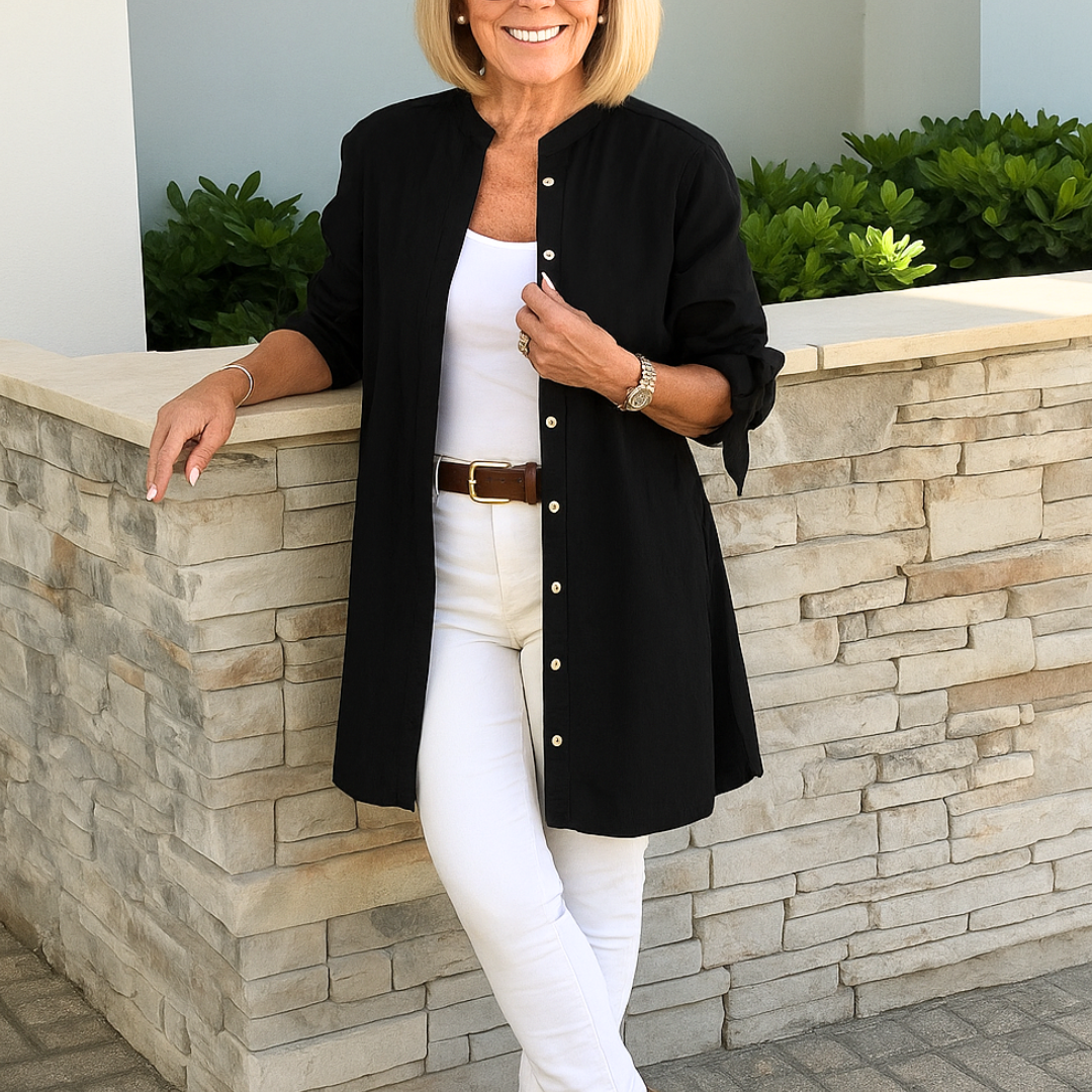 Louise™ | Elegant skjorte bluse med sløjfeærmer