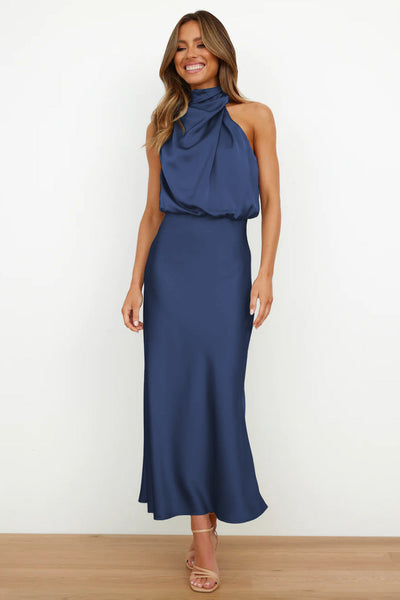 Lydia | Lang Halterneck Kjole