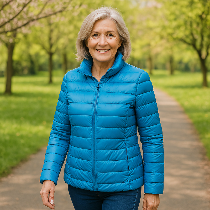 Ulla Padded Mid Jacket | Sky Blue