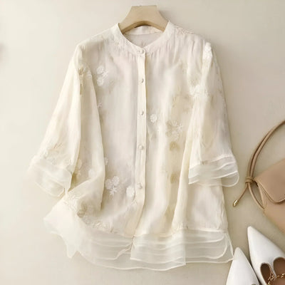 Emma – Let og Elegant Bomuldsbluse