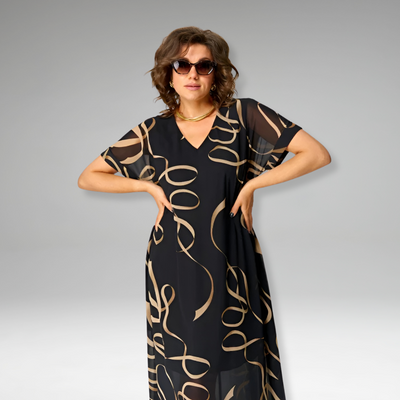 Sanne – Let kjole med grafisk print