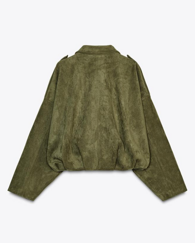 Mette™ | Suede Bomberjakke