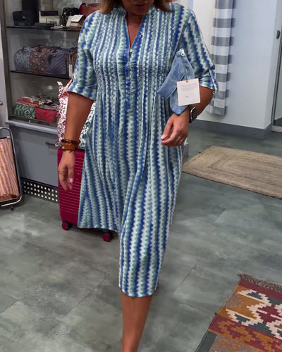 Kjole Med Bølgemønster