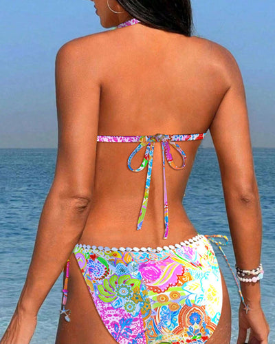 Lone - Livlig Blonde Halterneck Bikini