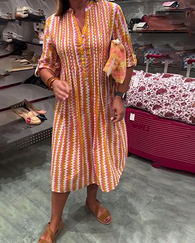 Kjole Med Bølgemønster