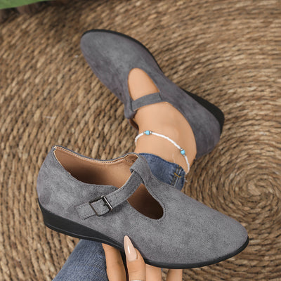 Gurli | Ortopædiske loafers med kilehæl og spænde