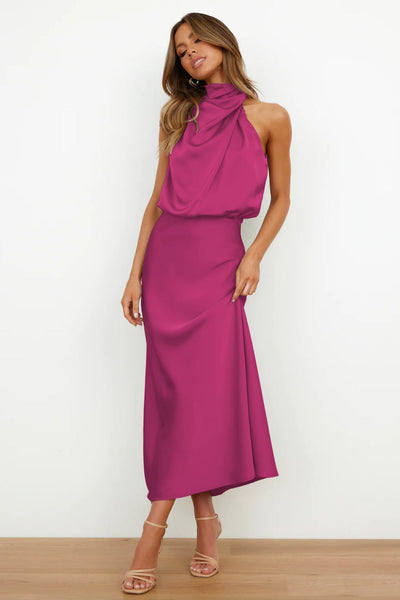 Lydia | Lang Halterneck Kjole
