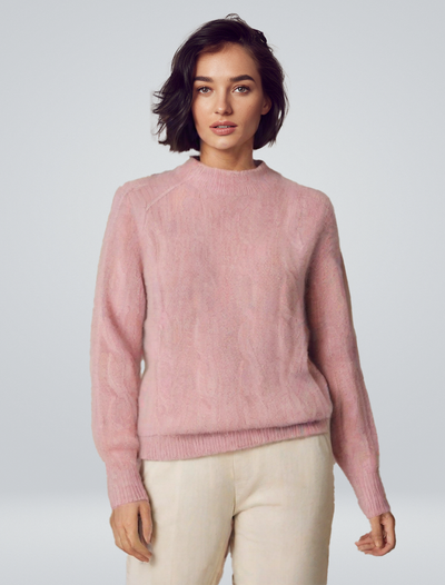 Lene | Elegant Melange Uldtrøje
