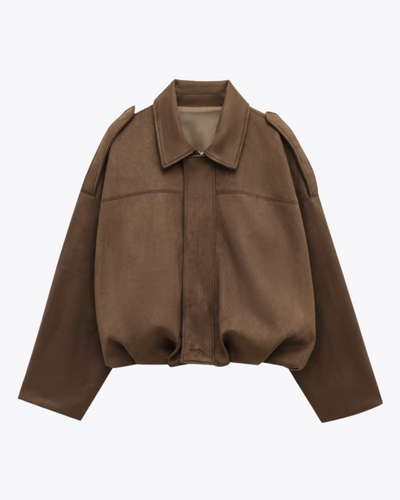 Mette™ | Suede Bomberjakke