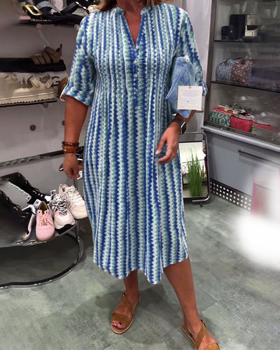 Kjole Med Bølgemønster