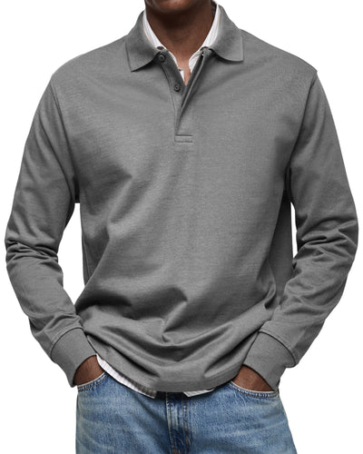 Torsten™ | Casual Poloshirt med Lange Ærmer