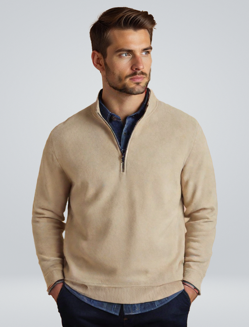 Kasper | Elegant cashmere sweater med lynlås