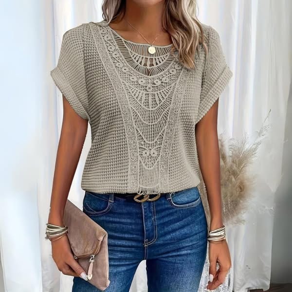 Karin™ – Elegant bluse i Ibiza-stil