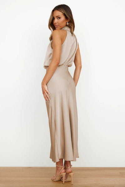 Lydia | Lang Halterneck Kjole