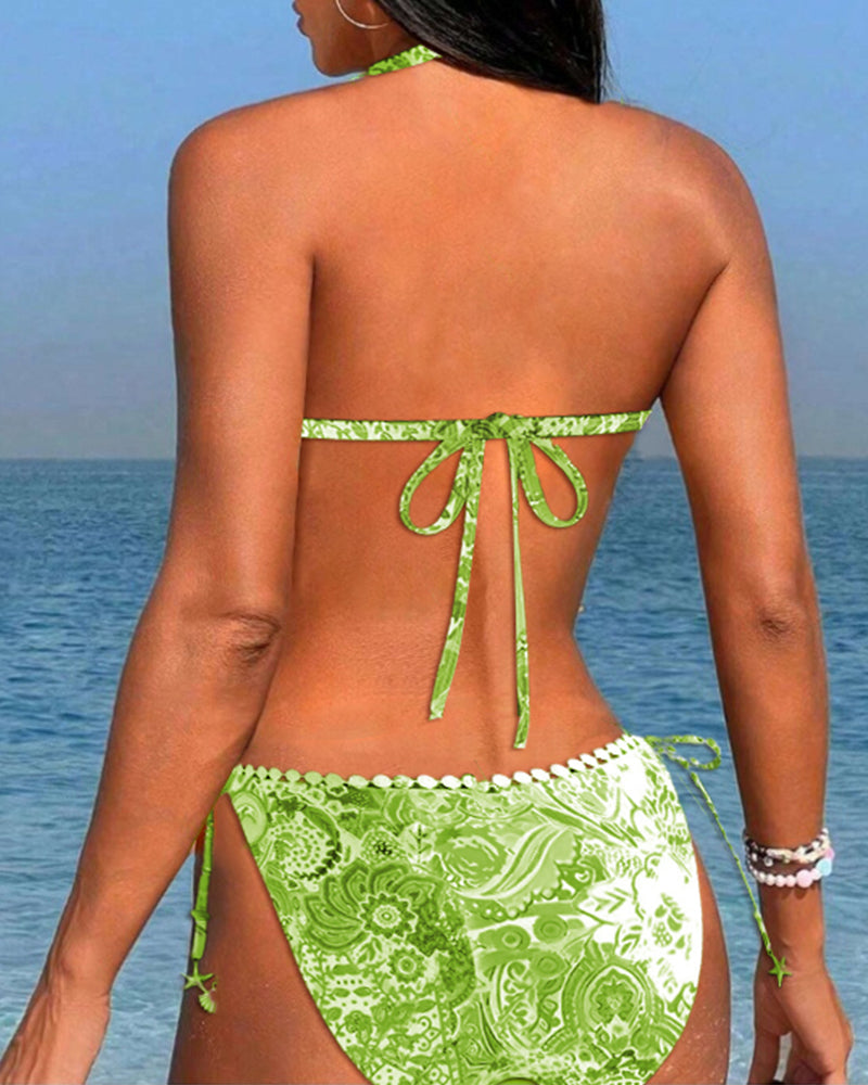 Lone - Livlig Blonde Halterneck Bikini