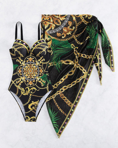 Leta™ | Push-up badedragt med kædedetaljer