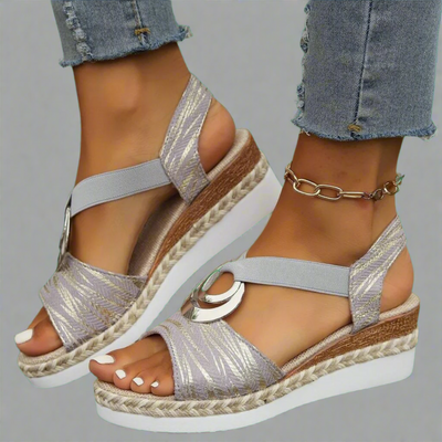 Dahlia | Stilfulde Wedge-Sandaler i Premium Materiale