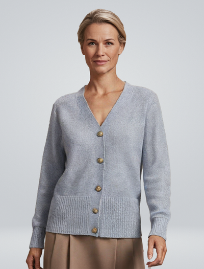 Line | Cardigan med hjerteformede knapper