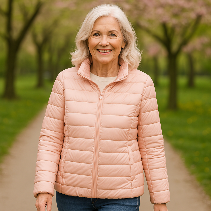 Ulla Padded Mid Jacket | Light Pink