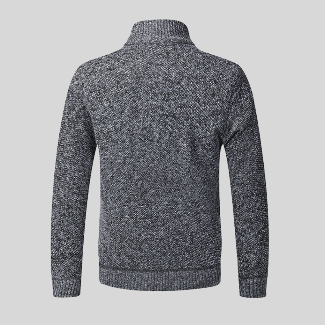 Torben | Strikket vest med ternet mønster indeni