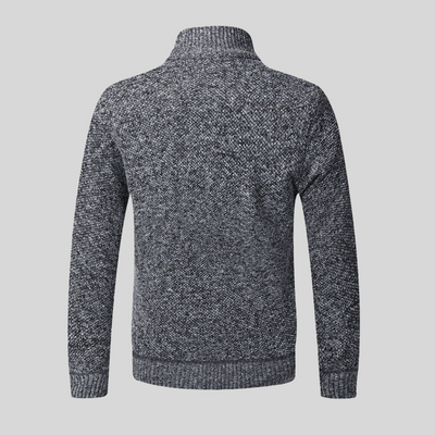 Torben | Strikket vest med ternet mønster indeni