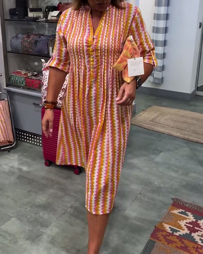 Kjole Med Bølgemønster