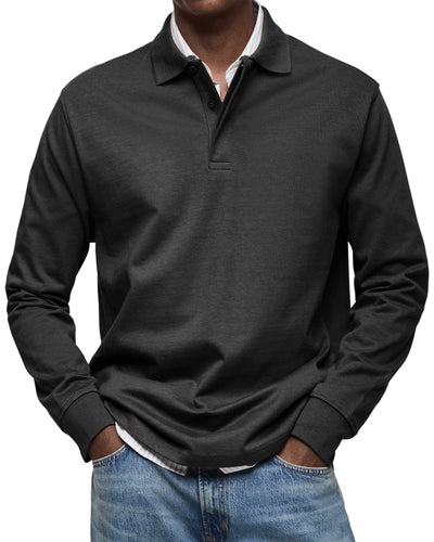 Torsten™ | Casual Poloshirt med Lange Ærmer