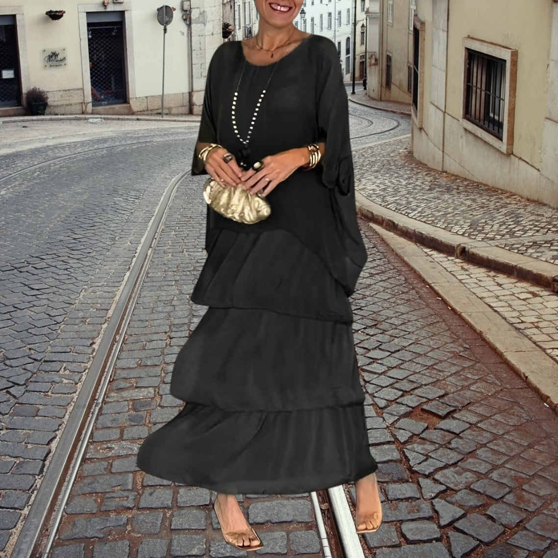 Ebba™ - Ledig kjole luftig elegance