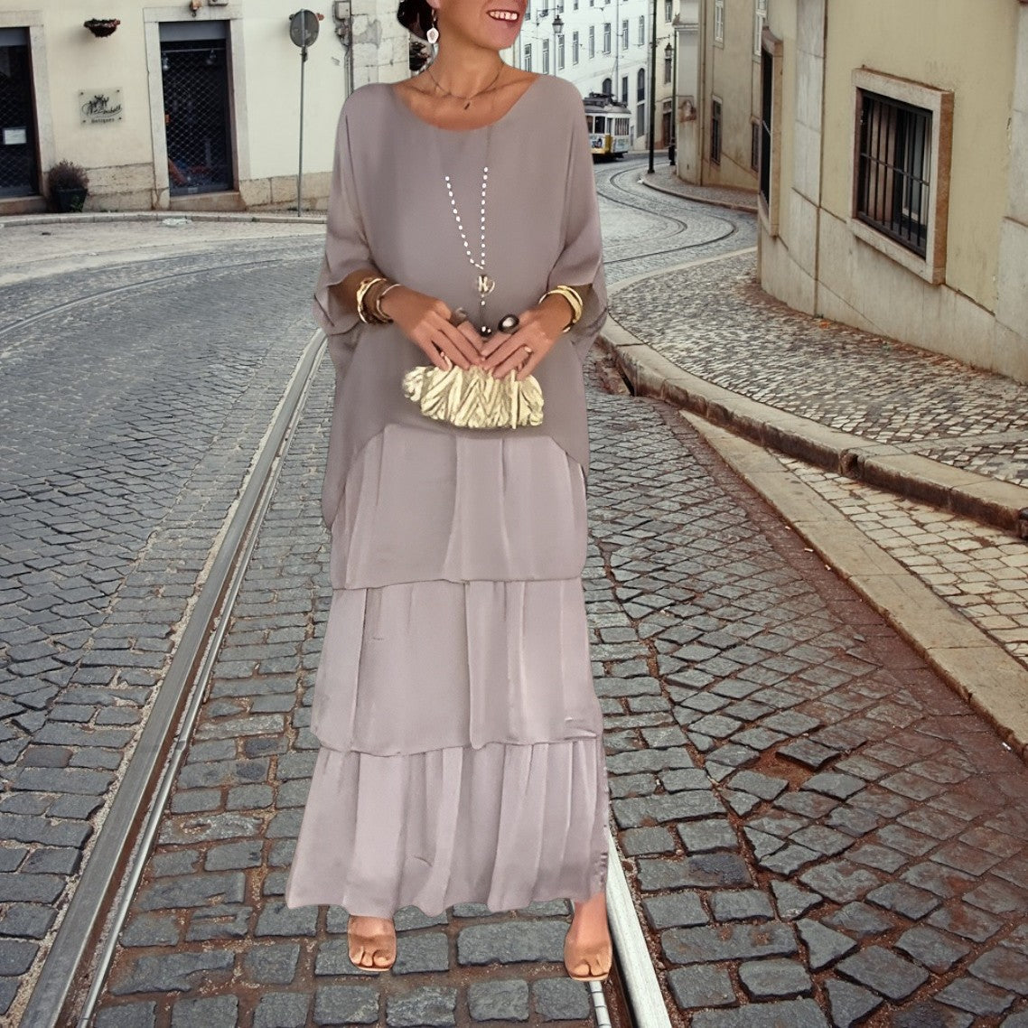 Ebba™ - Ledig kjole luftig elegance