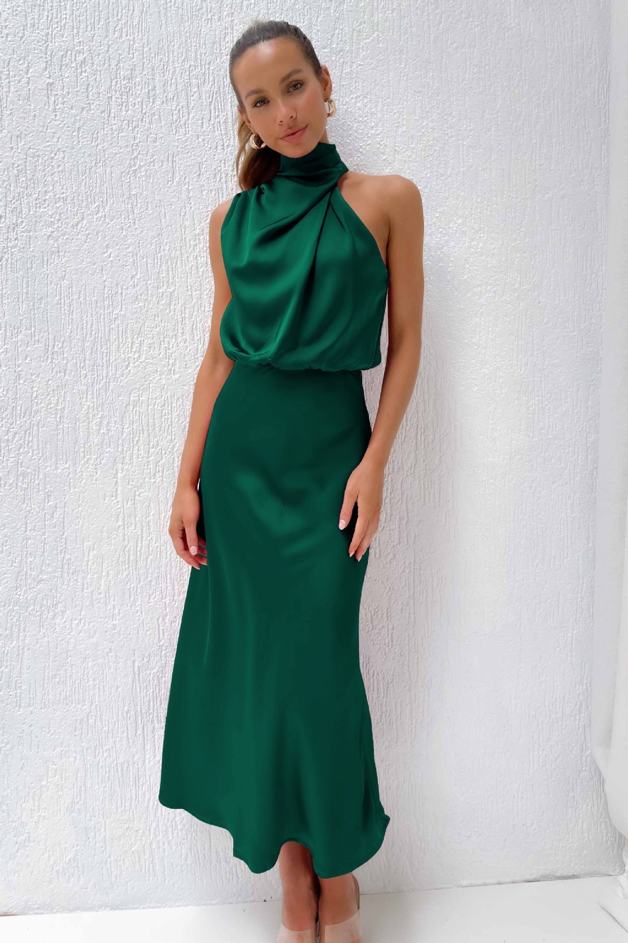 Lydia | Lang Halterneck Kjole