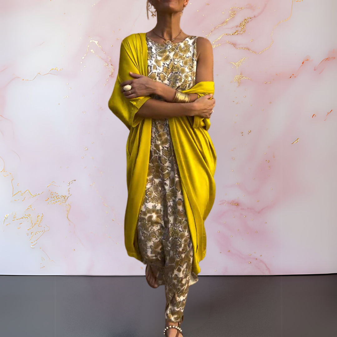 Mette™ | Elegant kjole med cardigan