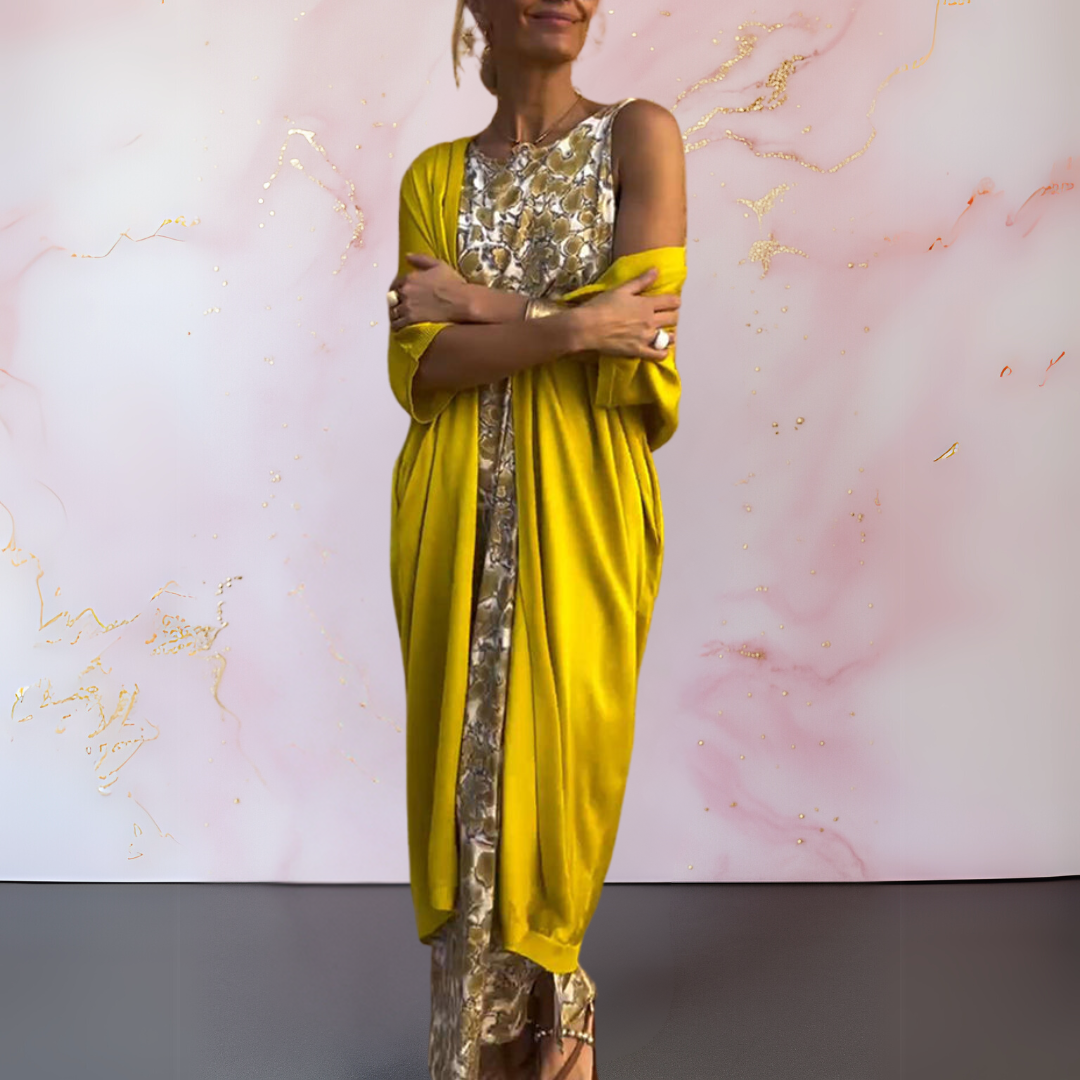 Mette™ | Elegant kjole med cardigan