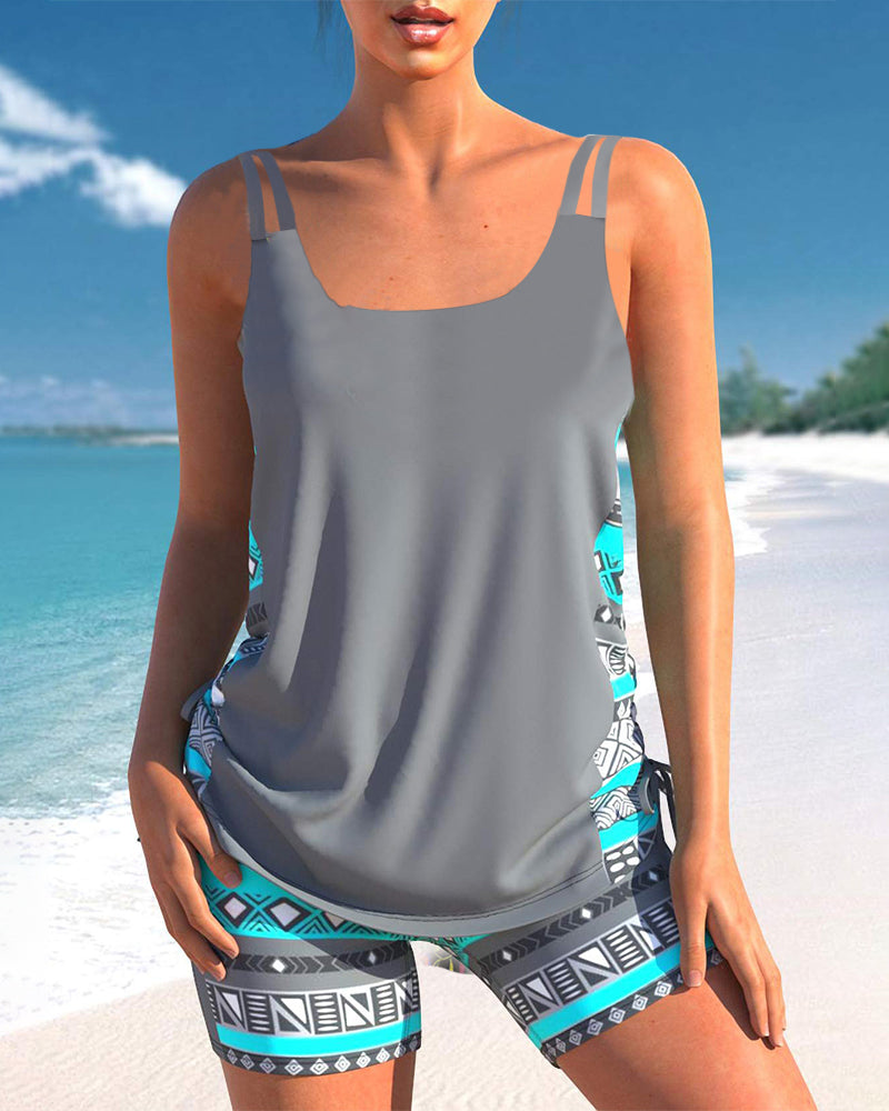 Sylvia - Tankini med geometrisk print