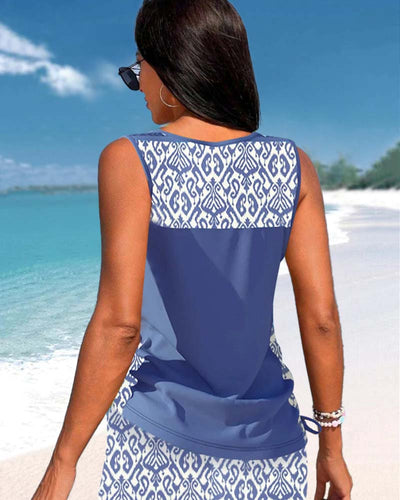 Sylvia - Tankini med geometrisk print