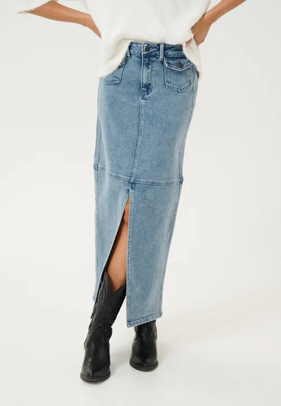 Elna Denimnederdel – Washed Blue