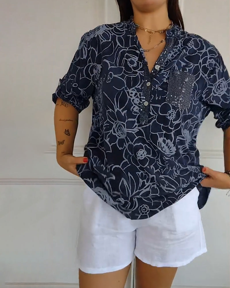 Sandra | Blomstret Bluse