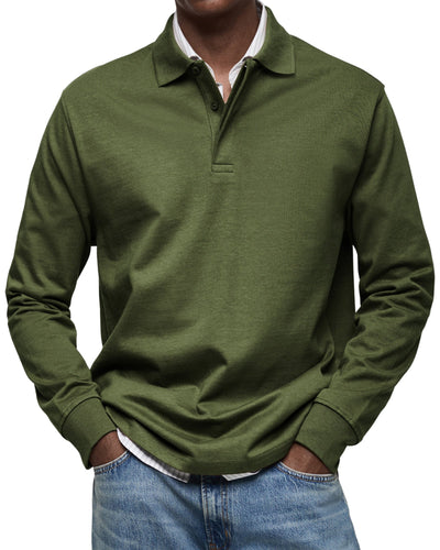 Torsten™ | Casual Poloshirt med Lange Ærmer