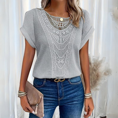 Karin™ – Elegant bluse i Ibiza-stil