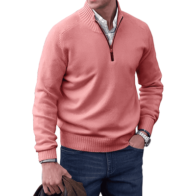 Kasper | Elegant cashmere sweater med lynlås