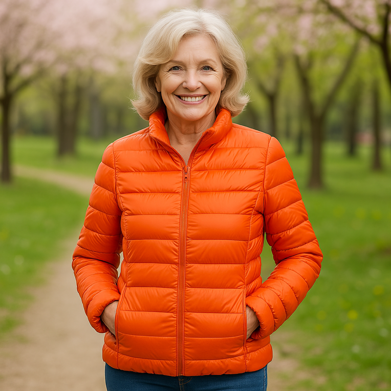 Ulla Padded Mid Jacket | Orange