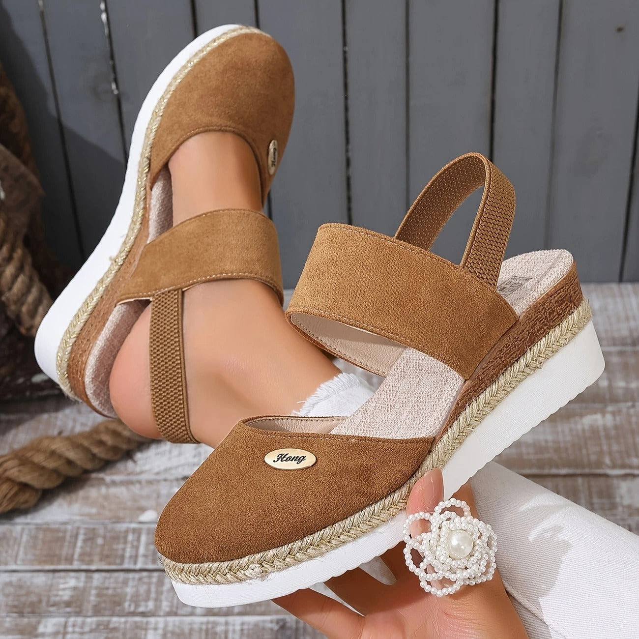 KAJA™ | Antonia - Ortopædiske Sandaler med Plateau, Ventilerende og Afslappede