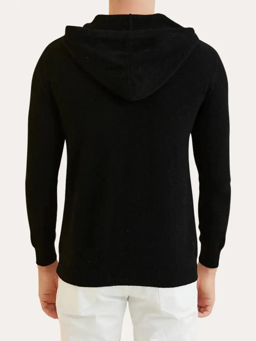 Essential Cashmere Hoodie - Dyb Sort