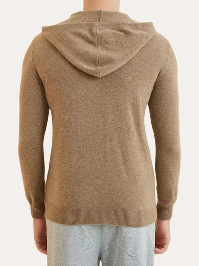 Cashmere Strik Zip Vest - Khaki Artisan