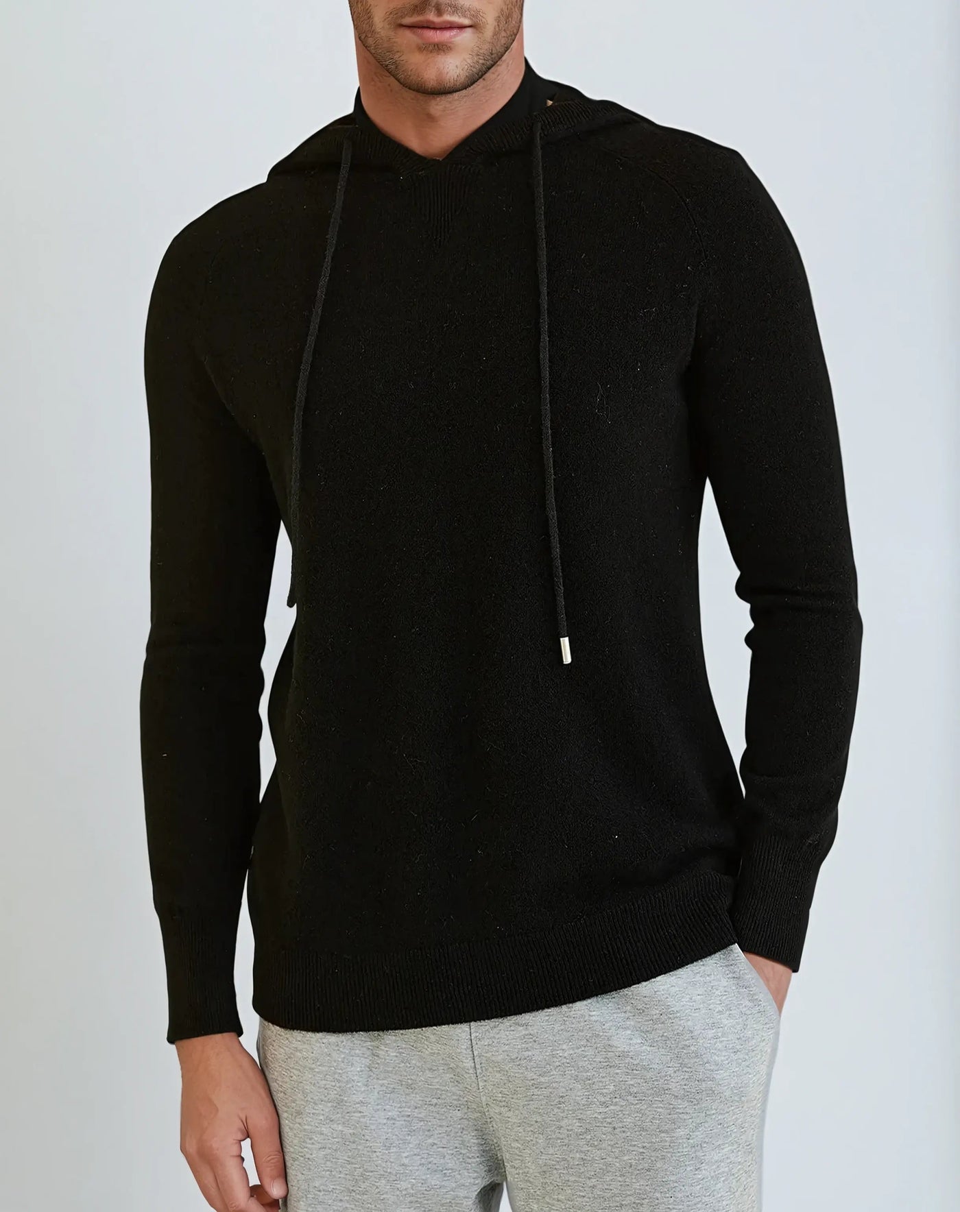 Essential Cashmere Hoodie - Dyb Sort