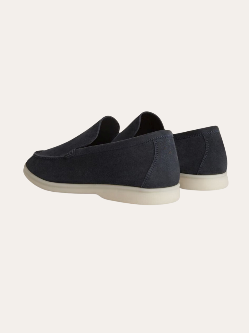 Forfinet Suede Loafers – Marineblå