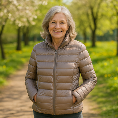 Ulla Padded Mid-Length Jacket | Champagne